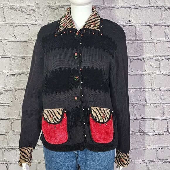 Jack B Quick Goth Emo Spring Cardigan, Women's Medium - Picture 1 of 12